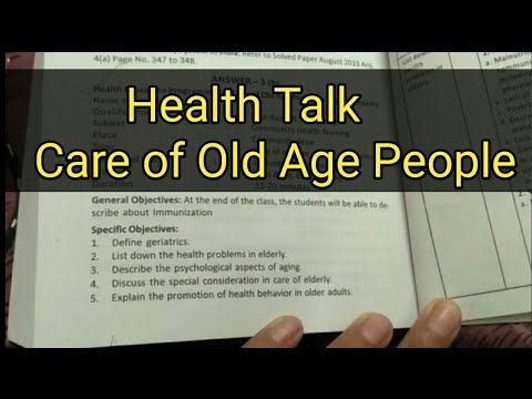 Health Talk: What the Elderly Need to Know