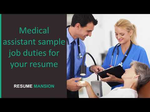 Certified Medical Assistant: Job Description for Resume