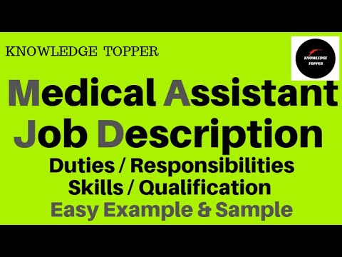 Job Description for a Medical Assistant